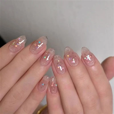 Põsepuna Mandli Glitter Press Küüntele